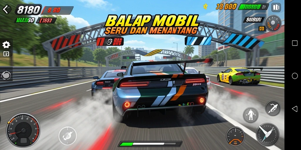 Gambaran gameplay Racing yang mendebarkan dari 8180.