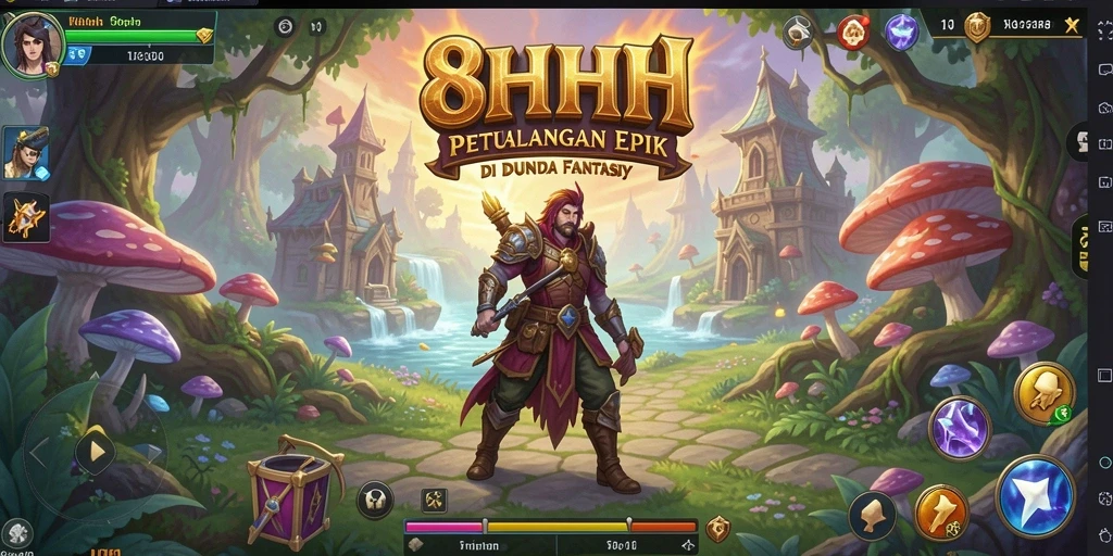 Tampilan gameplay RPG yang seru dan mendalam di 8HHH.