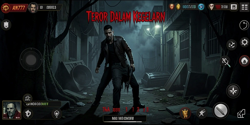 Tampilan gameplay AN777 yang penuh dengan atmosfer Horror.