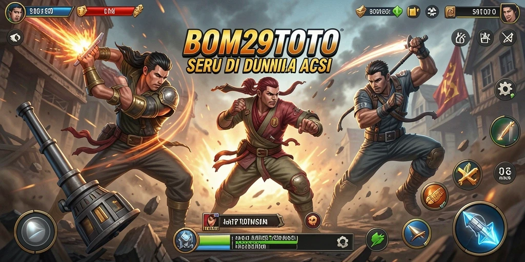 Tampilan gameplay seru dalam BOM29TOTO dengan pertarungan menegangkan.