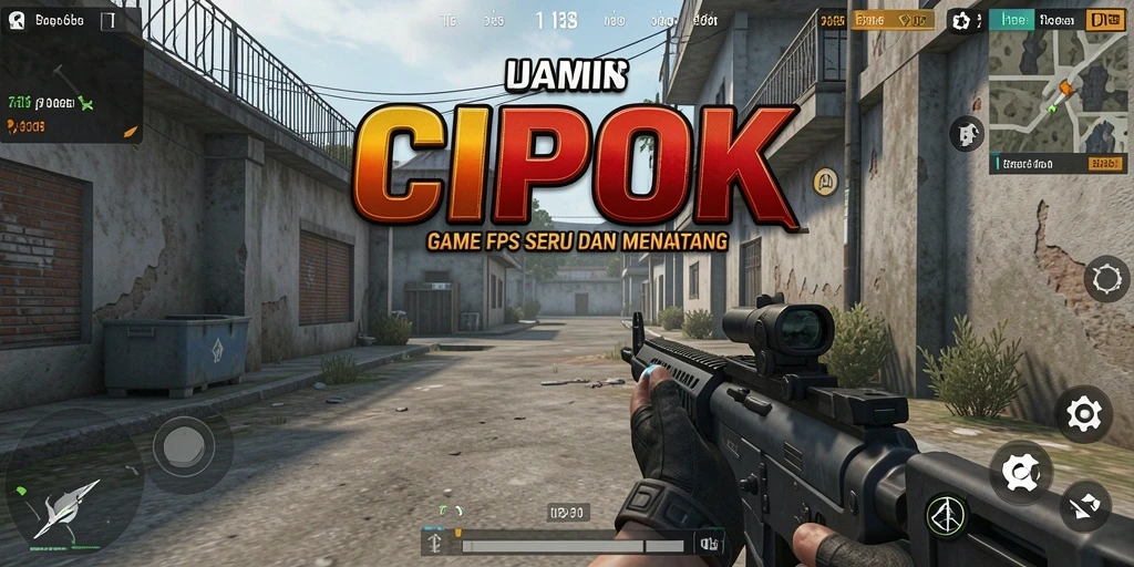 Skrinsut gameplay CIPOK menampilkan aksi seru dalam pertempuran FPS.