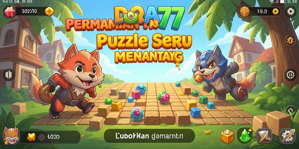 Gameplay DORA77 yang menantang dalam permainan Puzzle.