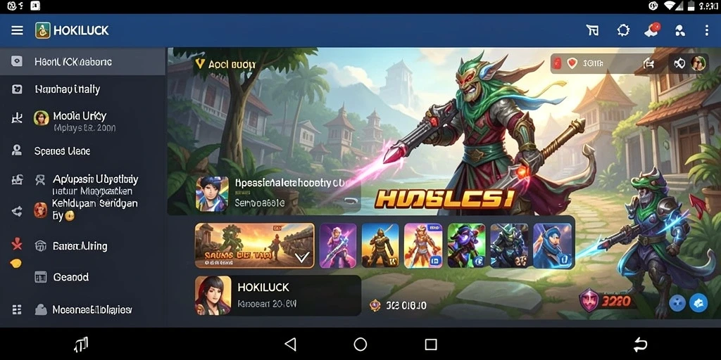 Tampilan antarmuka HOKILUCK yang modern dan fungsional.
