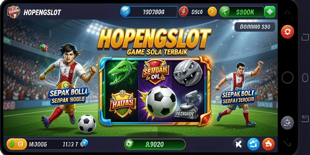 Tampilan gameplay HOPENGSLOT yang seru dan penuh aksi sepak bola.