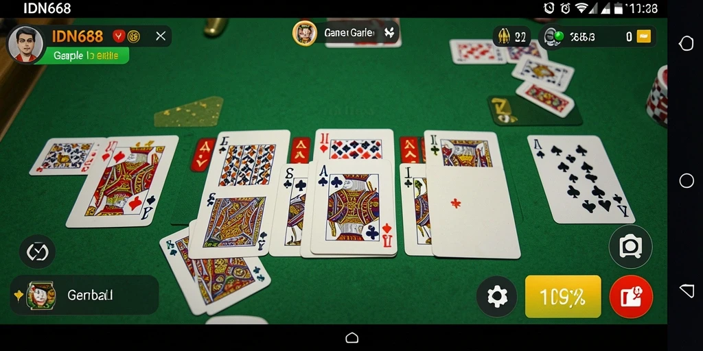 Tampilan menarik dari gameplay Gaple di IDN668.