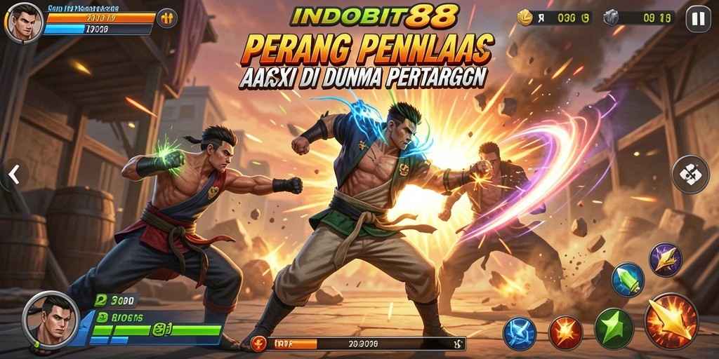 Tampilan menarik dari aksi pertarungan di INDOBIT88.