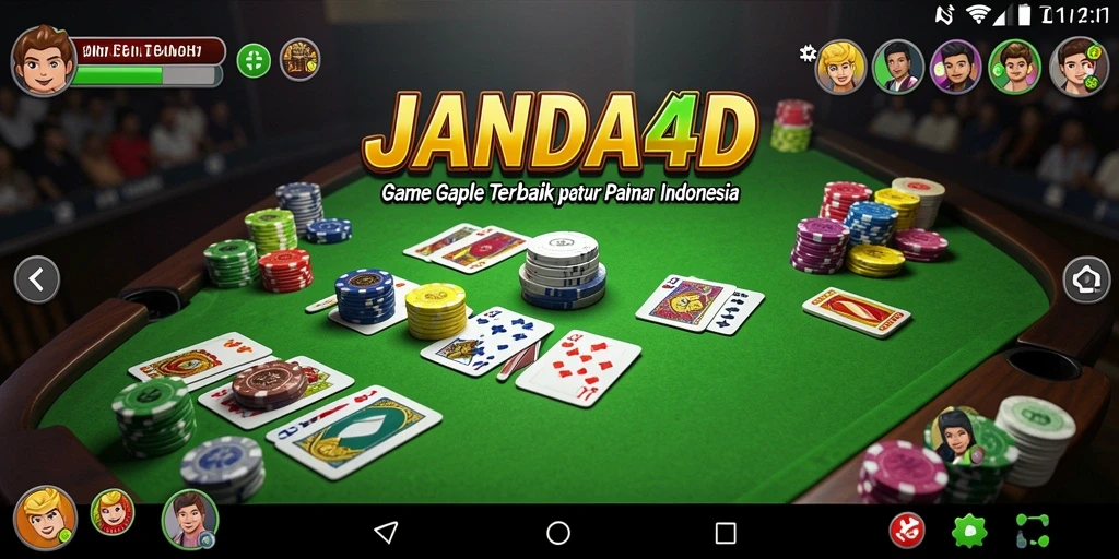 Tampilan gameplay JANDA4D dengan fitur Gaple yang menarik.