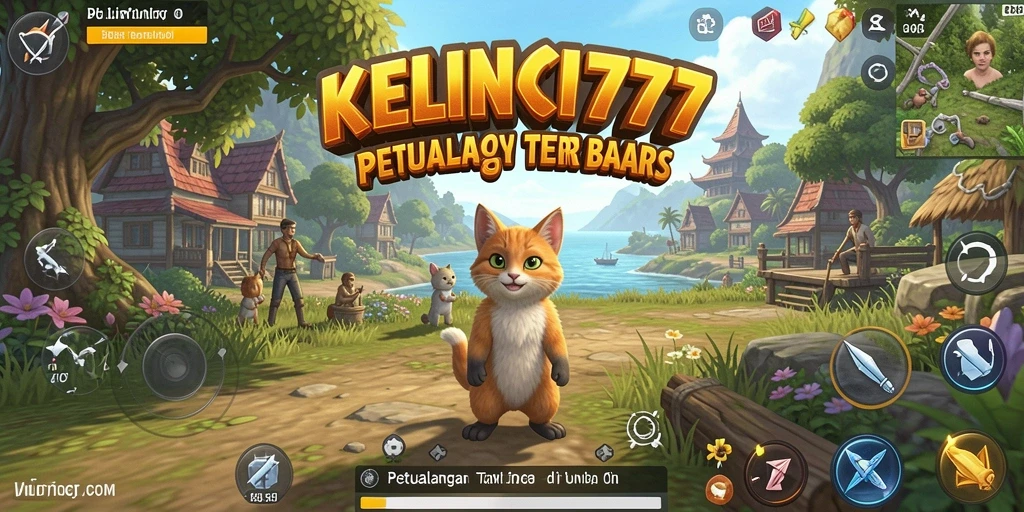 Tangkapan layar dari gameplay KELINCI777 yang memperlihatkan keterbukaan dunia.