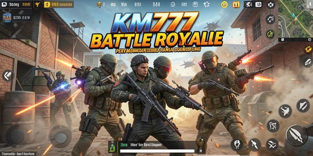 Gameplay seru KM777 dalam pertempuran Battle Royale.