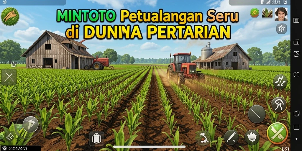 Screenshot gameplay MINTOTO dengan aktivitas bertani yang seru dan interaktif.