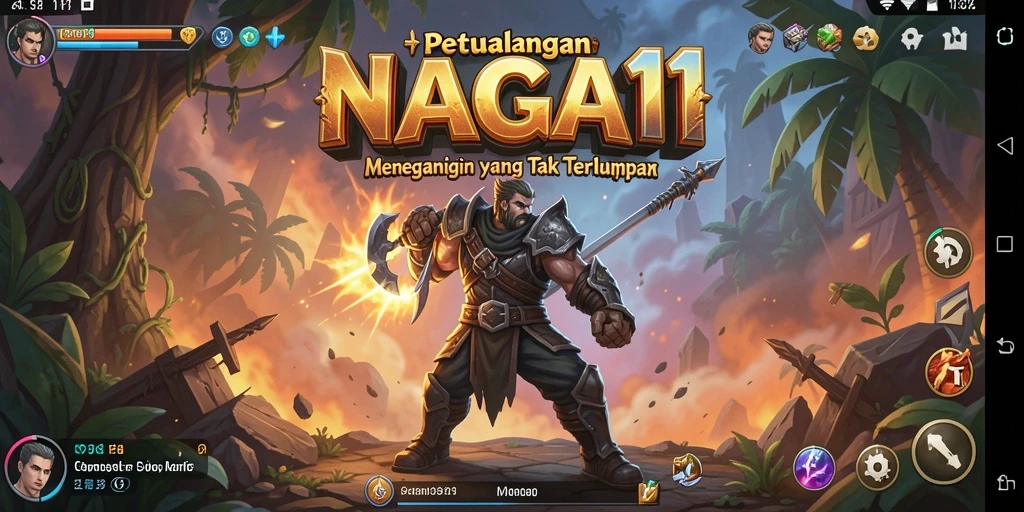 Screenshot gameplay NAGA11 menampilkan aksi petualangan yang intens.