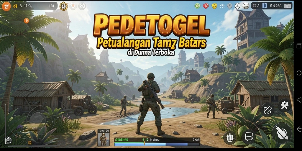 Screenshot gameplay PEDETOGEL menampilkan dunia terbuka yang indah dan interaktif.