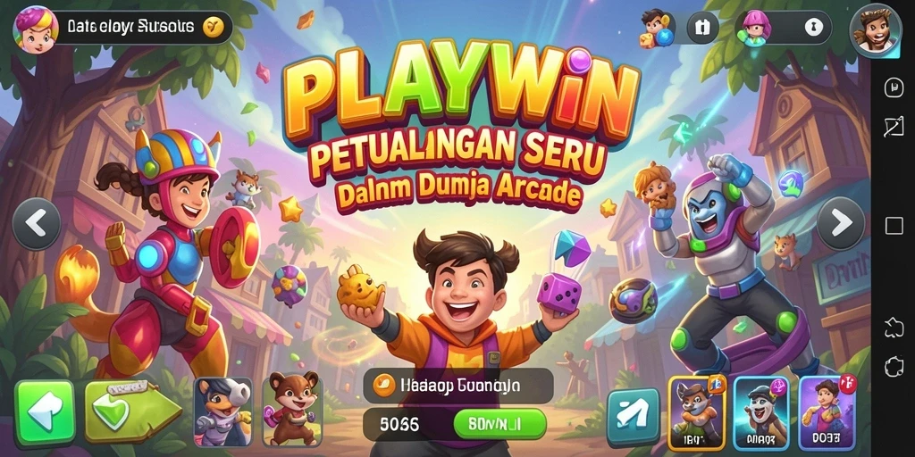 Menggambarkan gameplay seru dan penuh aksi dalam PLAYWIN.