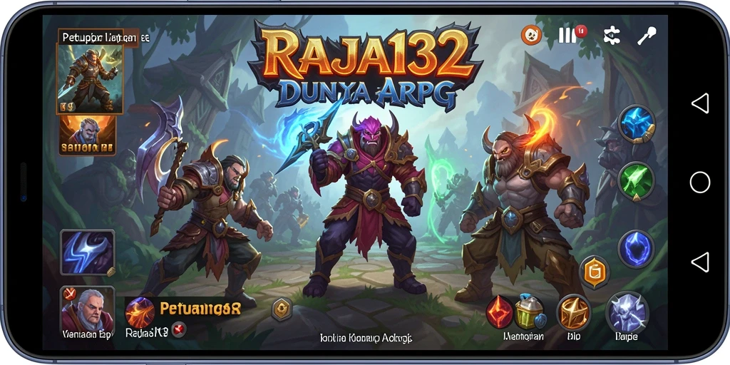 Tampilan gameplay ARPG yang seru dan mendebarkan dalam RAJA132.