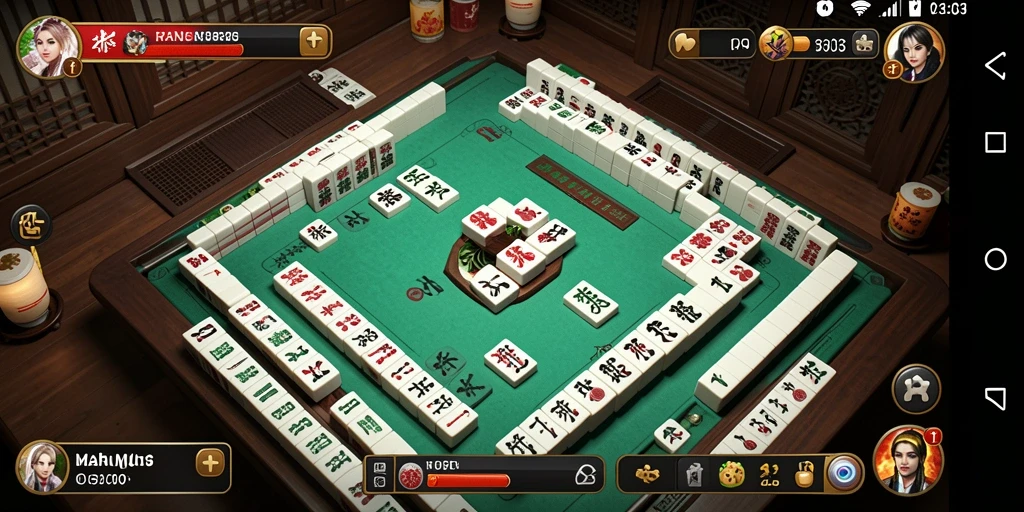 Tampilan permainan RANS303 menampilkan grafis Mahjong yang menarik.