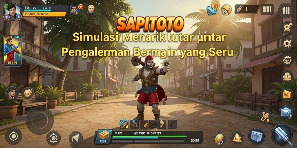 Tampilan seru gameplay SAPITOTO dalam simulasi kehidupan.