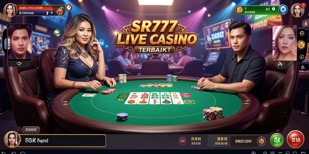 Screenshot utama SR777 dengan tampilan gameplay Live Casino yang menarik.