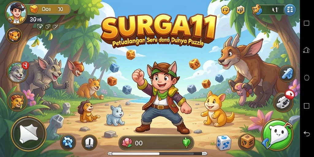 Screenshot gameplay SURGA11 menampilkan momen seru saat menyelesaikan teka-teki.