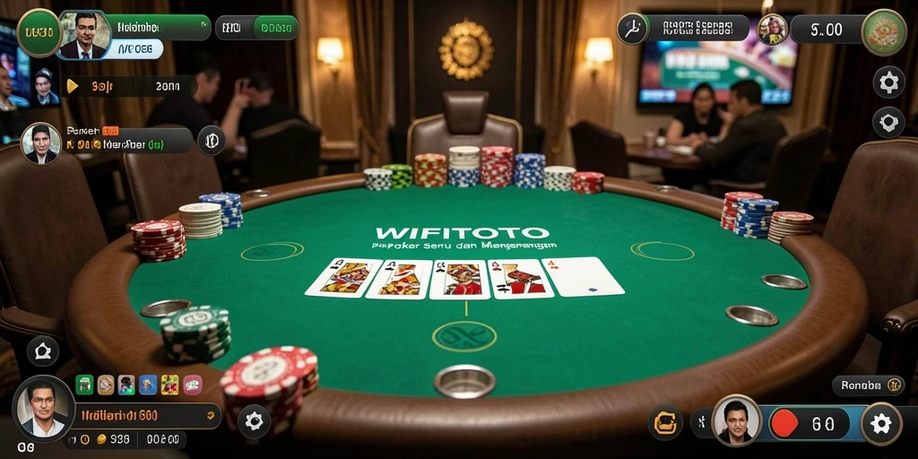 Gameplay seru di WIFITOTO yang menguji strategi poker Anda.