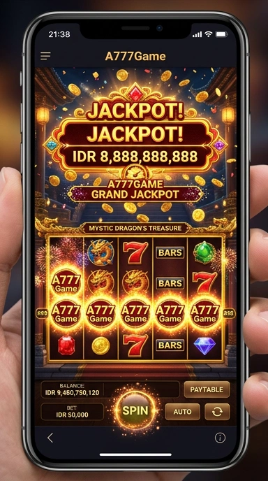 Tampilan utama aplikasi a777game yang user-friendly.