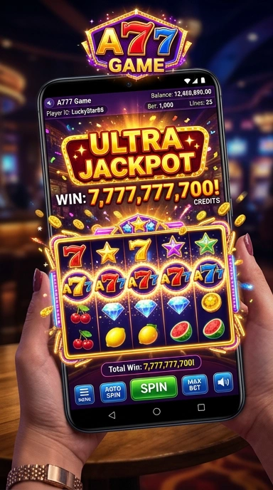 Antarmuka sederhana a777game yang memudahkan navigasi.